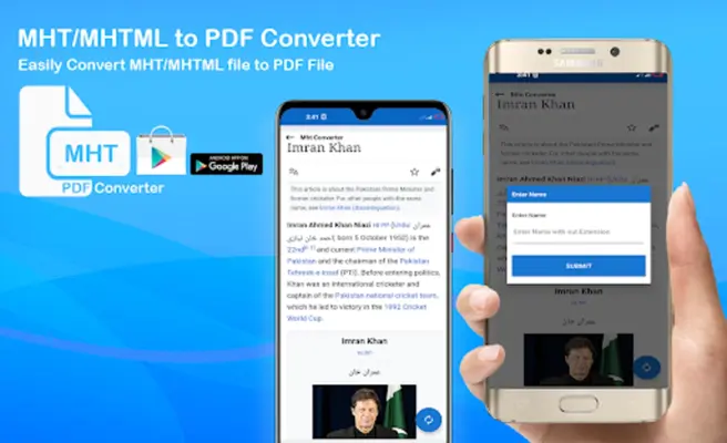 Mht /Mhtml to Pdf Converter android App screenshot 0