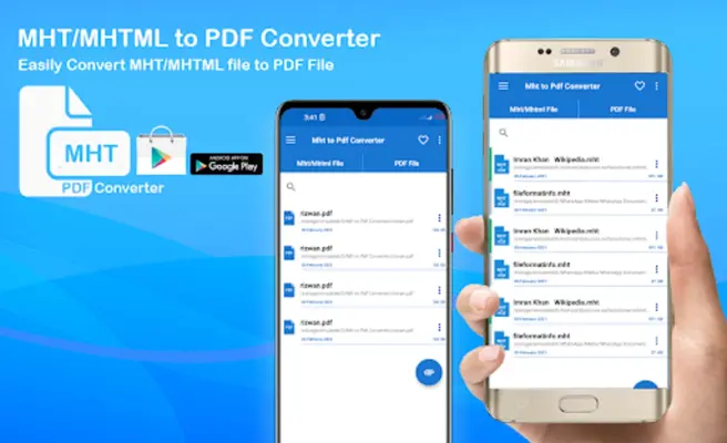 Mht /Mhtml to Pdf Converter android App screenshot 1